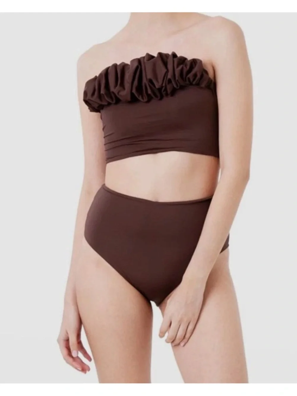 Maygel Coronel Brown Capri Two-Piece Bikini Set - Picture 1 of 3